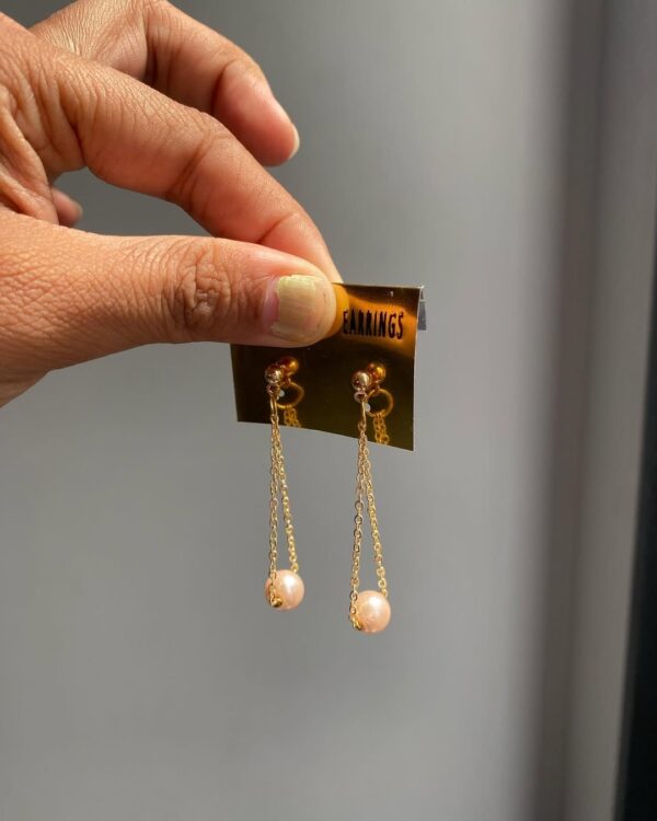Golden Pearl Earrings