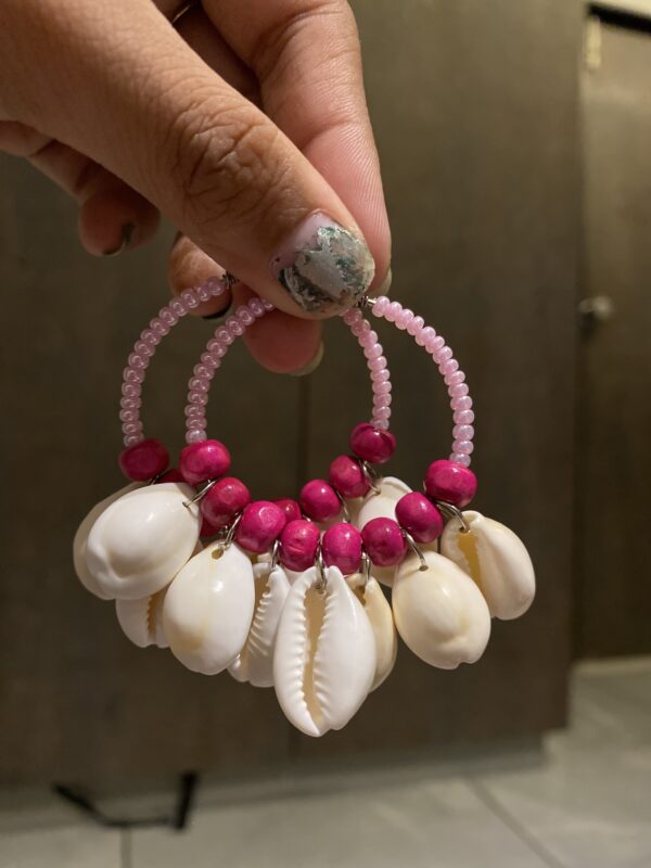 Beaded & Shell Navratri Earrings