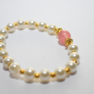 🌸 Pink Glow Pearl Bracelet ✨🌟