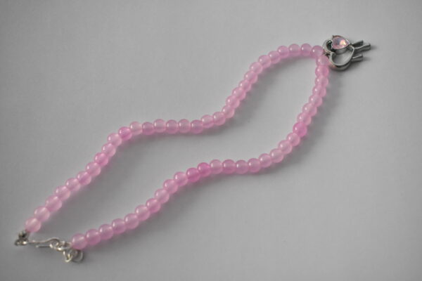 💖 Pink Heart Beaded Necklace 🌸✨