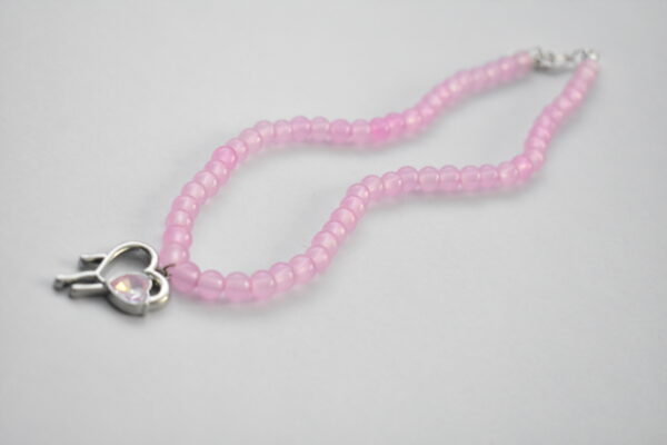 💖 Pink Heart Beaded Necklace 🌸✨